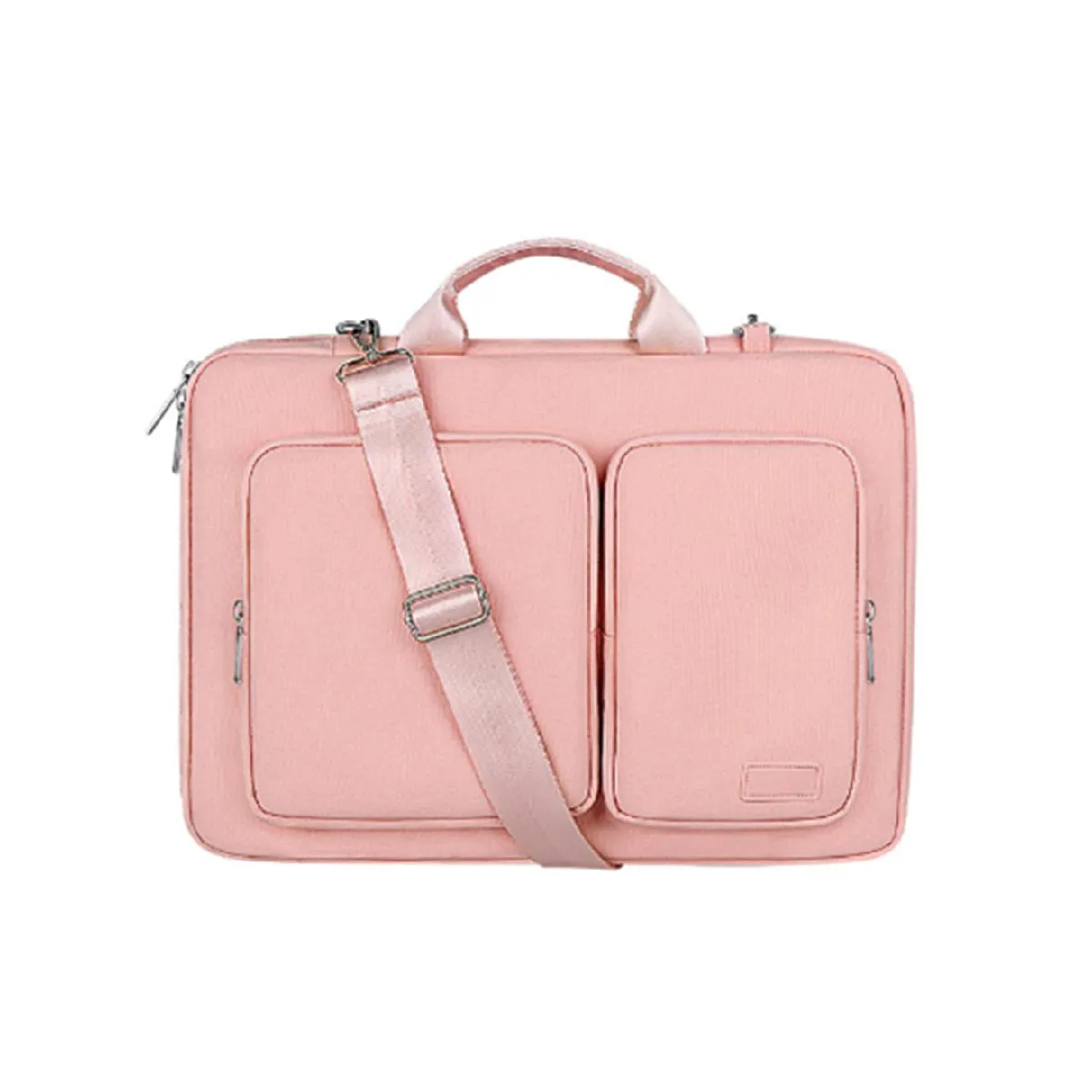 Sac pour ordinateur portable 13,3 pouces, imperméable et résistant, porte-documents simple - rose