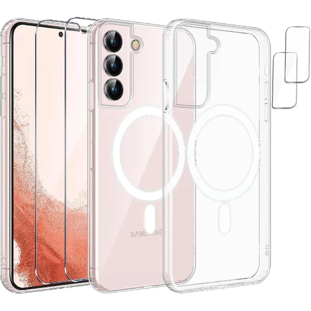 Little Boutik Coque Compatible Magsafe Samsung Galaxy S22 Plus - Transparent