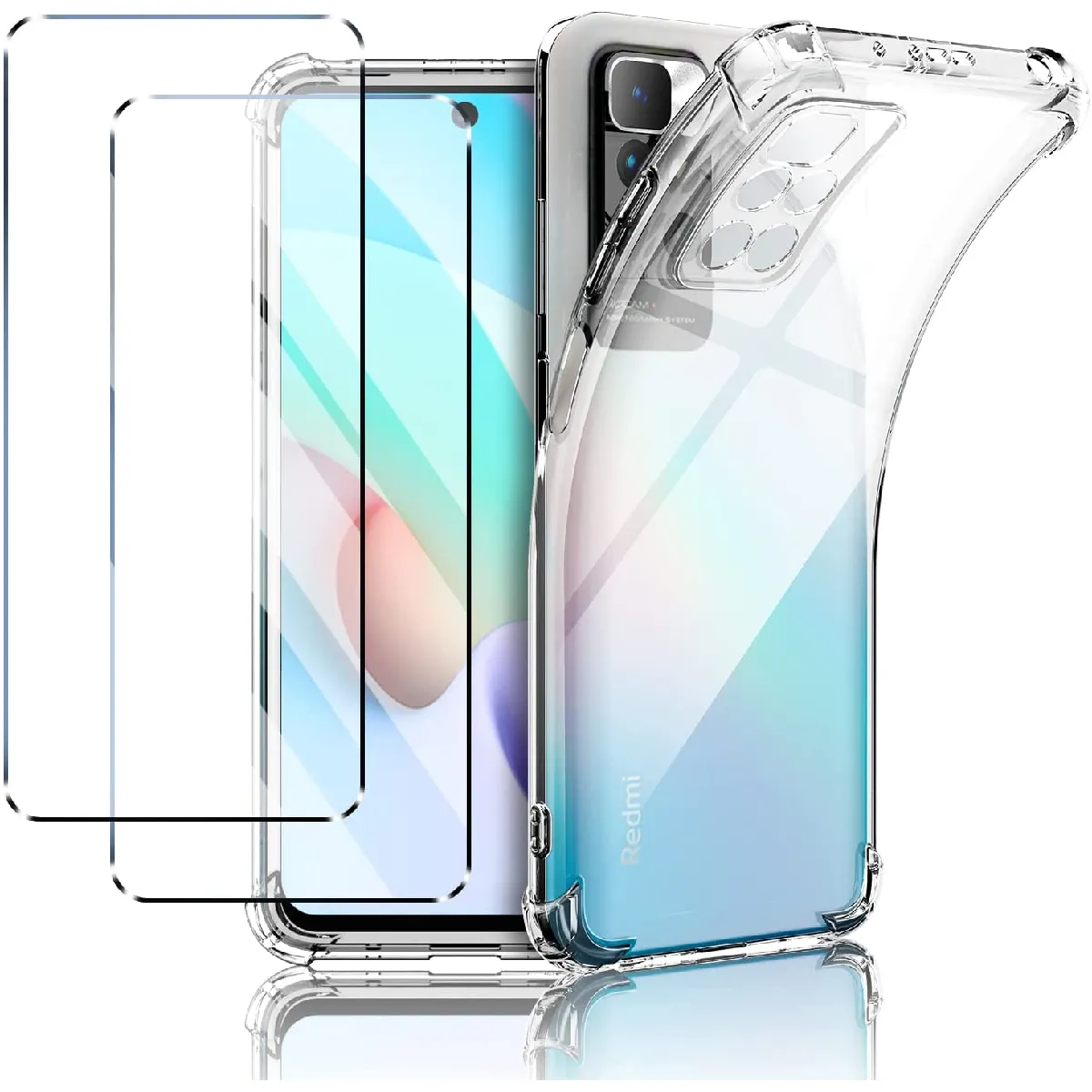 Little Boutik Coque Silicone À Coins Renforcés Xiaomi Redmi 10 - Transparent