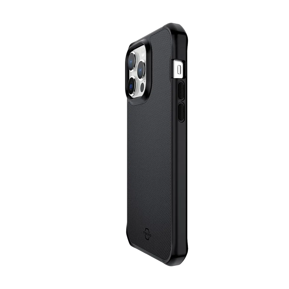 Itskins Noir Coque Pour Iphone 14 Pro Max Renforcée Ballistic Nylon R Compatible Magsafe