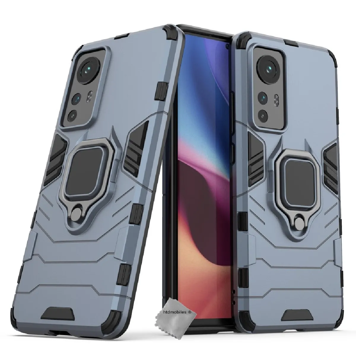 Htdmobiles Bleu Coque Rigide Anti-Choc Xiaomi 12 / 12X 5G - Foncé