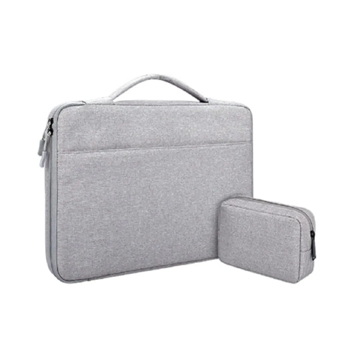 Sac pour ordinateur portable 13,3 pouces, étanche et résistant, doublure et housse de protection avec petit sac - Gris