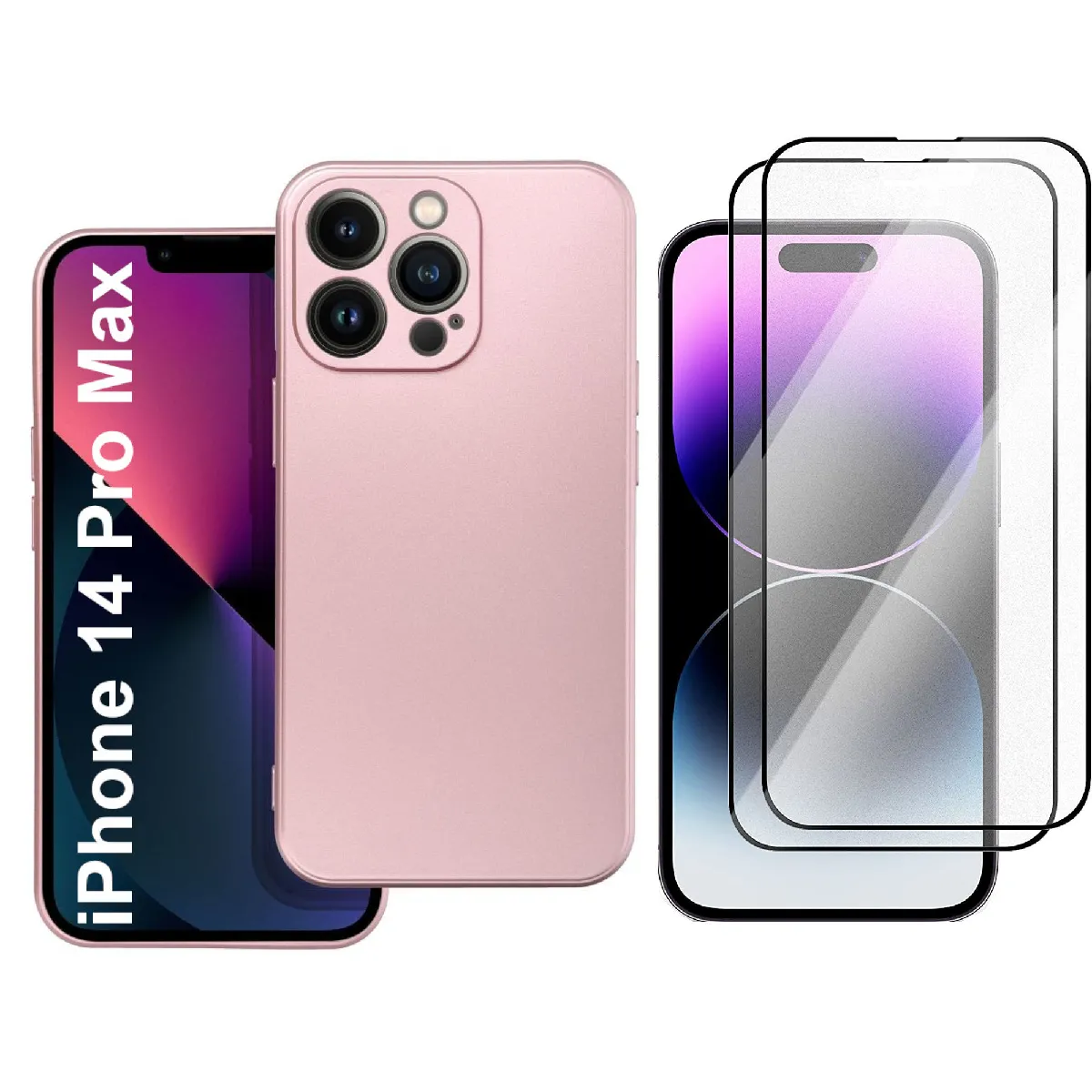 Little Boutik Rose Coque Métal Apple Iphone 14 Pro Max
