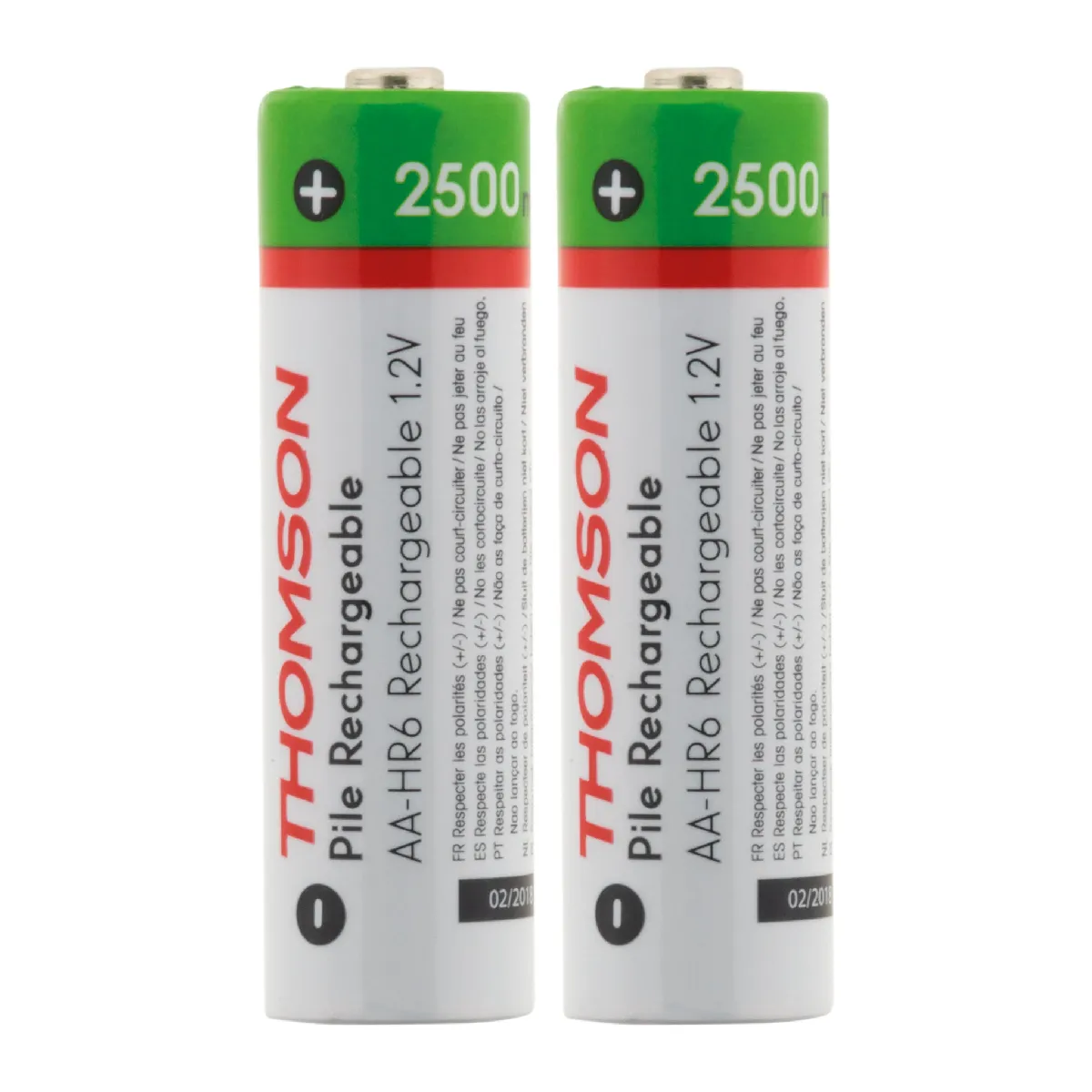 Thomson Blanc - Pack 2 Piles Rechargeables Hr06 Aa 2500 Mah - Image 3
