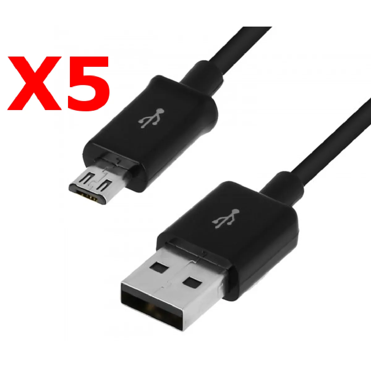 Little Boutik Noir Câble Usb Vers Micro Usb Pour Samsung - 1 M