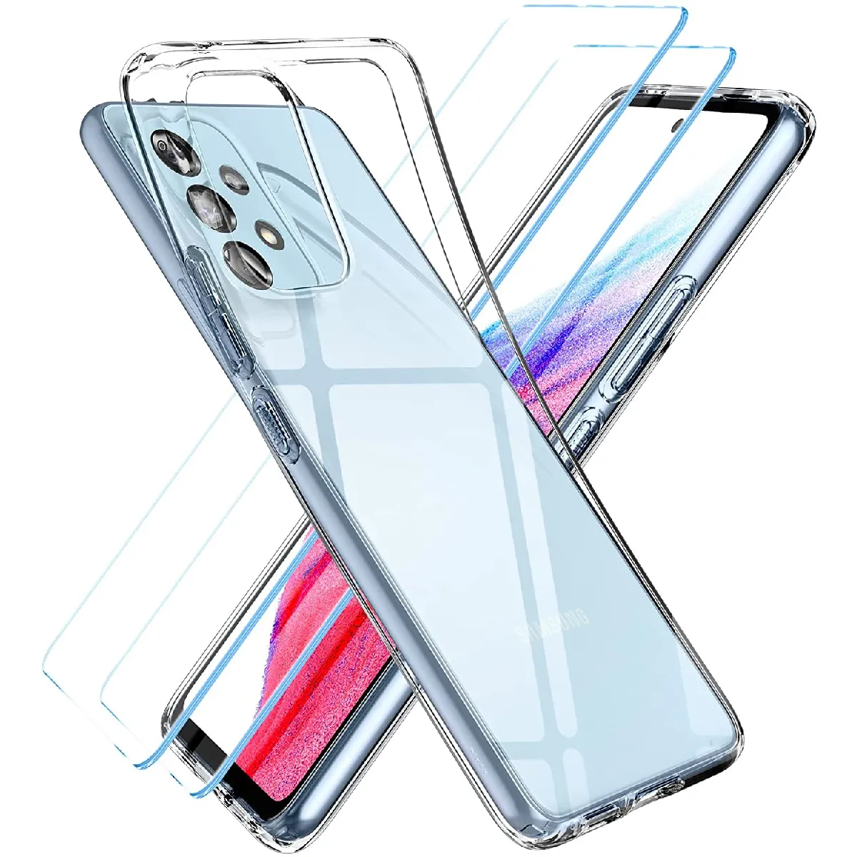 Little Boutik Coque Avec 2 Verres Trempés Samsung A53 5G