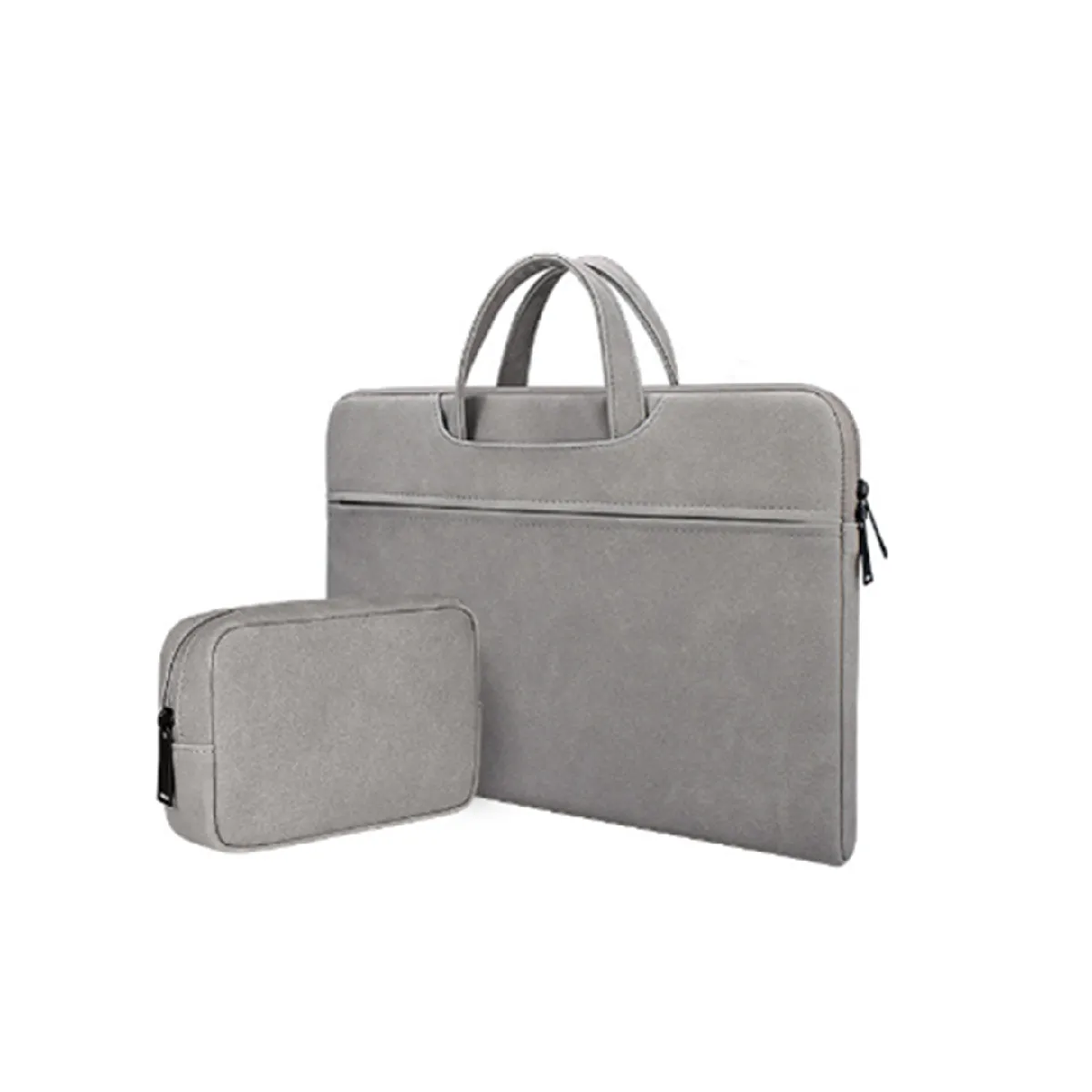 Sac étanche et résistant aux chocs 13,3 pouces pour ordinateur portable avec petit sac, adapté pour Apple, Xiaomi, Huawei - Gris