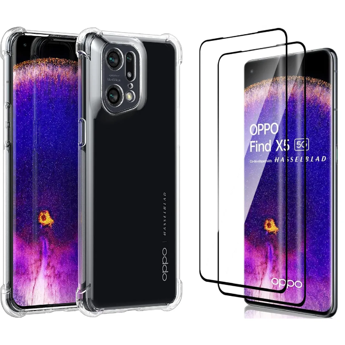 Little Boutik Coque À Angles Renforcés Oppo Find X5 - Transparent