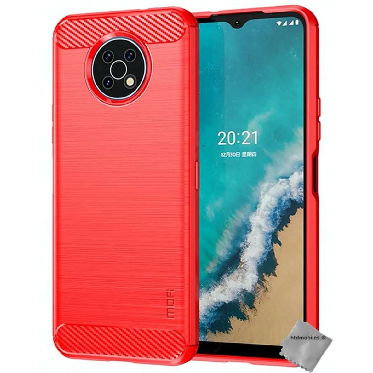 Htdmobiles Rouge Coque En Silicone Nokia G50 5G - Carbone