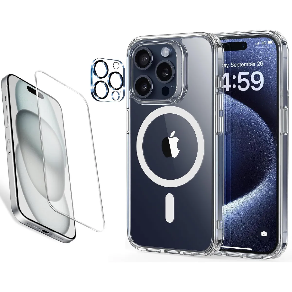 Little Boutik Coque Silicone Magsafe Apple Iphone 15 Pro - Transparent