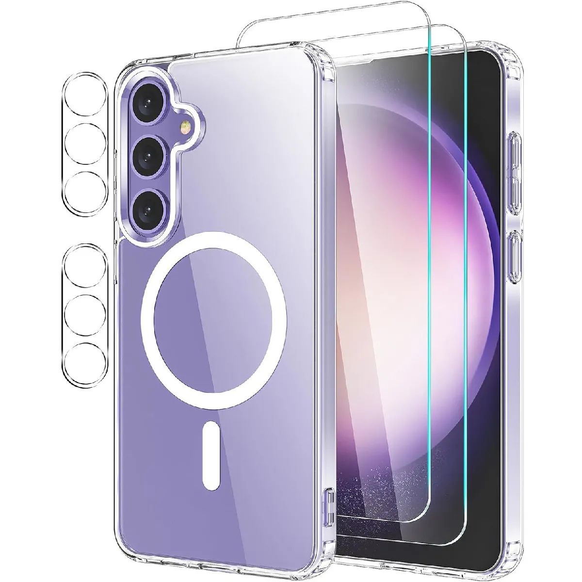 Little Boutik Coque Silicone Compatible Magsafe Samsung Galaxy S24 Plus - Transparent