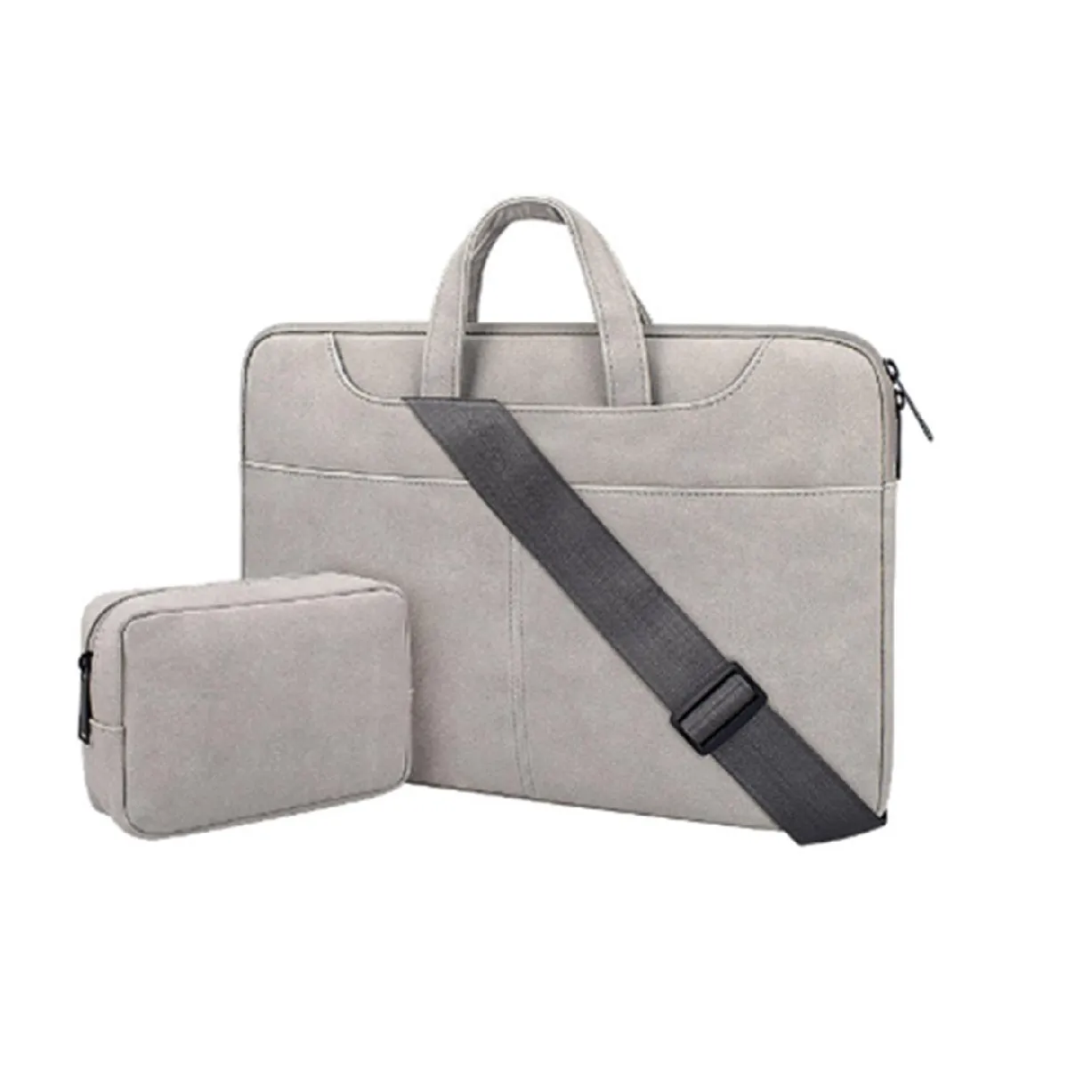 Sac étanche 14,1 pouces pour ordinateur portable - doublure professionnelle grise