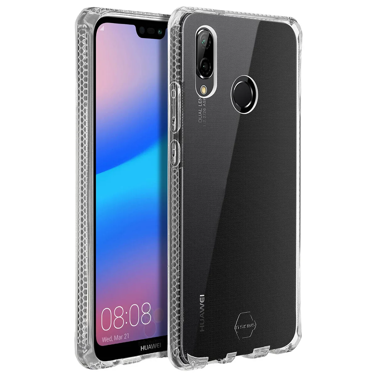 Itskins Coque pour Huawei P20 Lite Semi-rigide Spectrum Transparent
