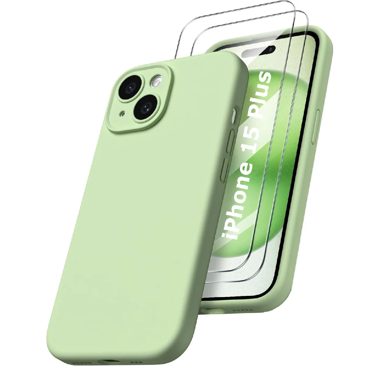 Little Boutik Vert Coque En Silicone Apple Iphone 15 Plus