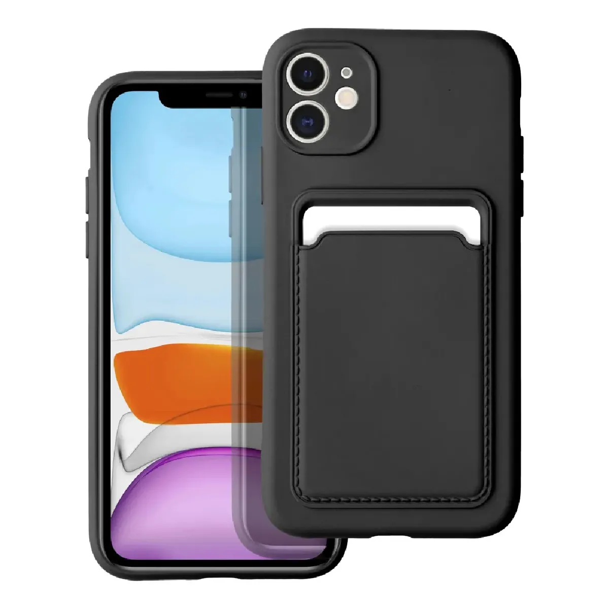 Little Boutik Noir Coque Porte-Cartes Apple Iphone 11