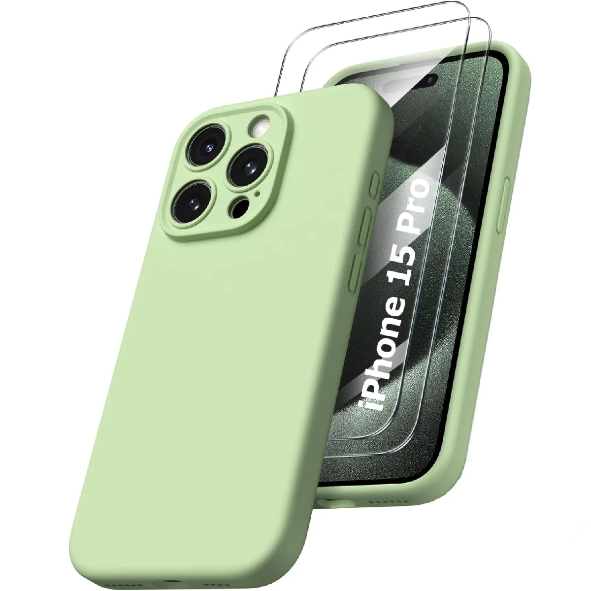Little Boutik Vert Coque En Silicone Apple Iphone 15 Pro