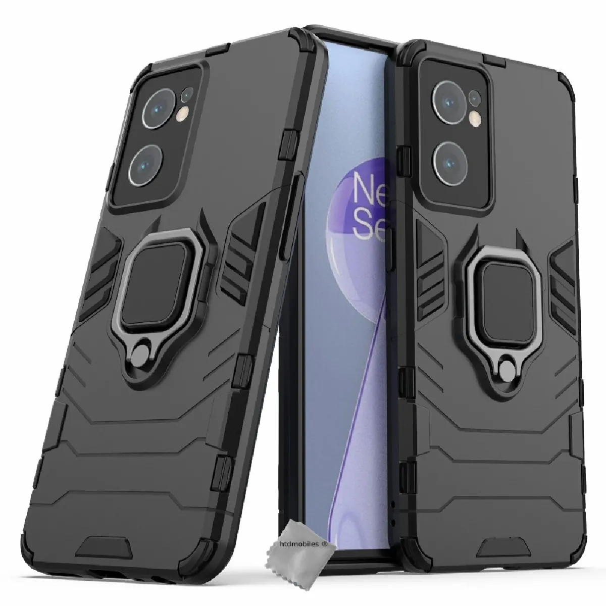 Htdmobiles Noir Coque Rigide Avec Verre Trempé Oneplus Nord Ce 2 5G