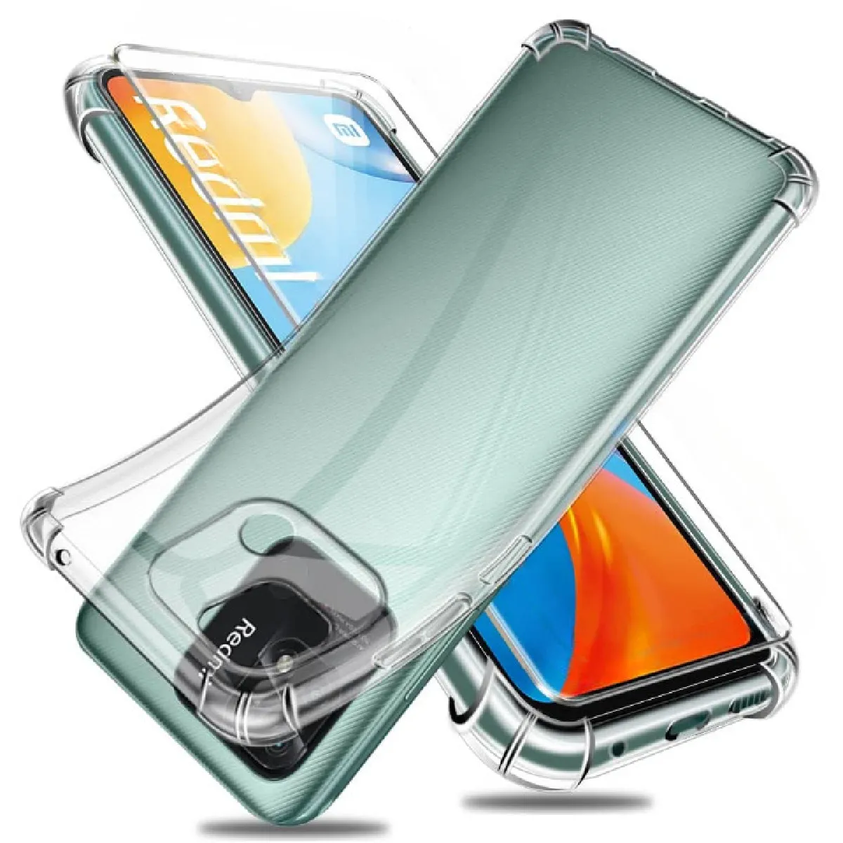 Little Boutik Vert Coque Silicone À Coins Renforcés Xiaomi Redmi 10C