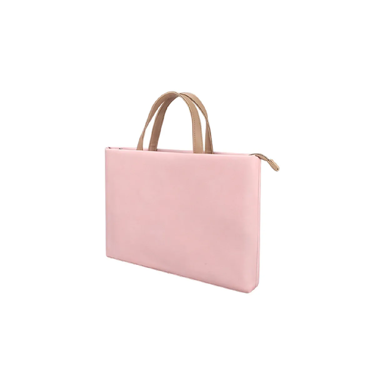 Sac à épaule imperméable et résistant à l'usure 13,3 pouces pour ordinateur portable, mallette d'affaires - Rose