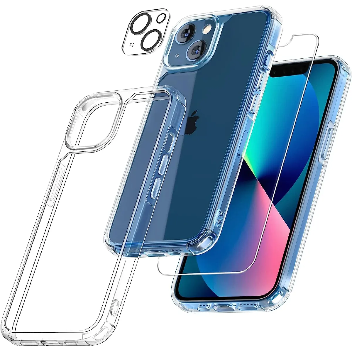 Little Boutik Coque Avec Verre Trempé Apple Iphone 13 Mini - Transparent