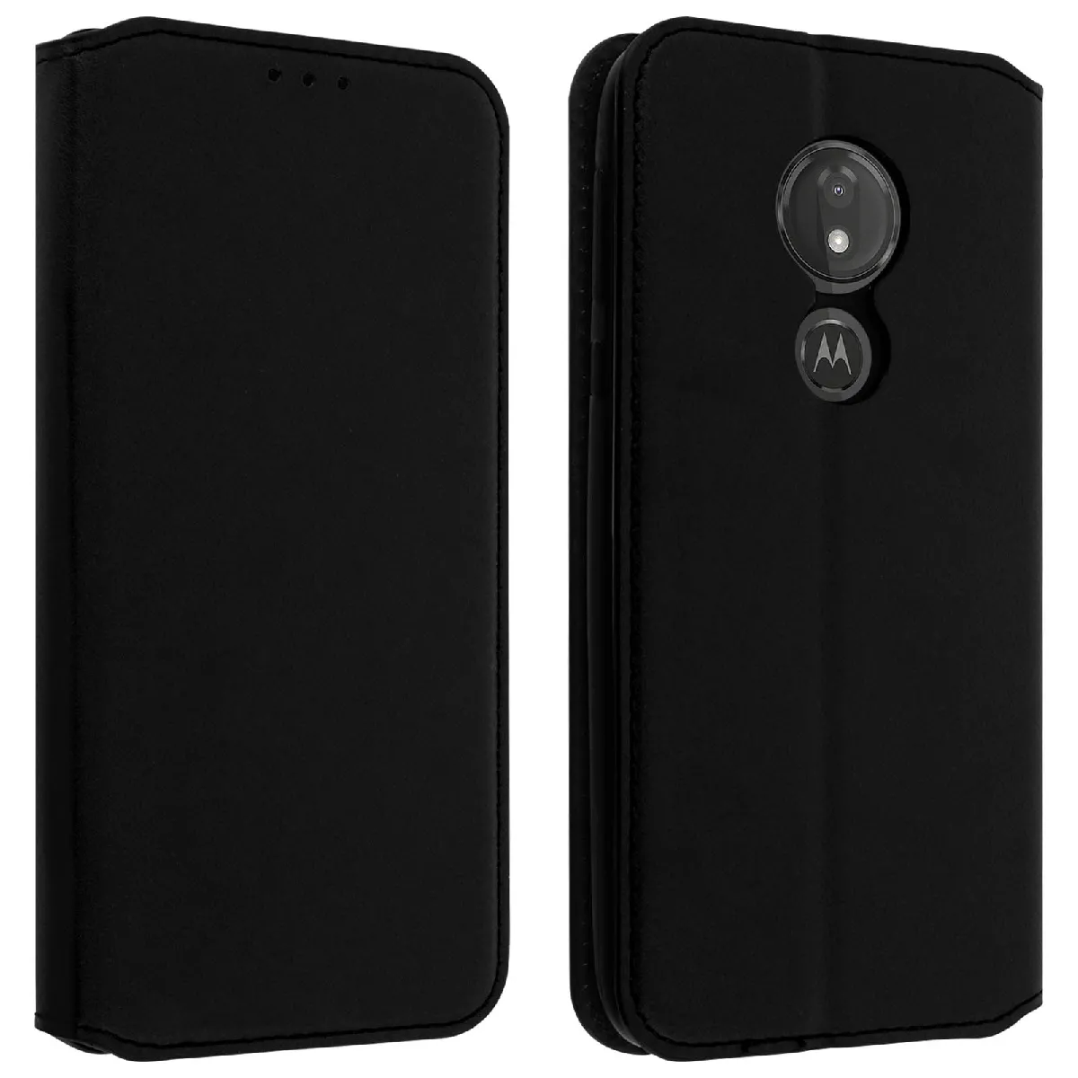 Avizar Noir Housse Pour Motorola G7 Power Étui Folio Fonction Support Vidéo