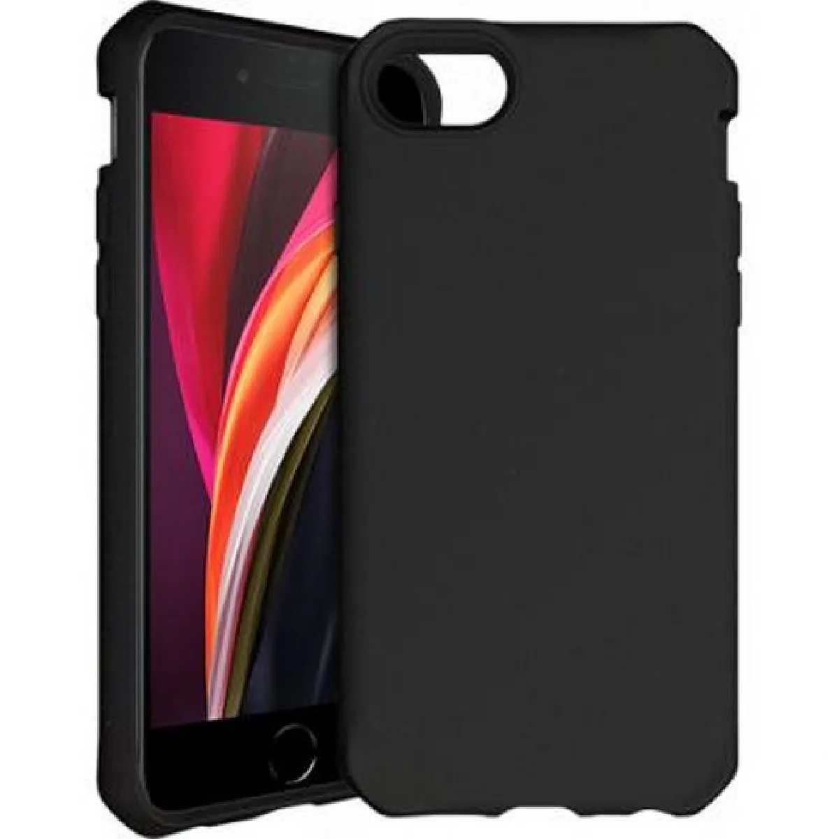 Itskins Noir Coque Pour Iphone Se 2022/Se/8/7/6S/6 Renforcée Feronia Bio Terra