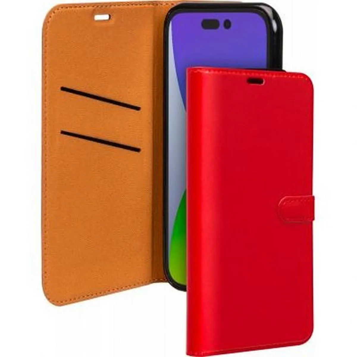 Bigben Connected Rouge Etui Pour Iphone 14 Pro Folio Wallet Fermeture Avec Languette Aimantée - Image 3