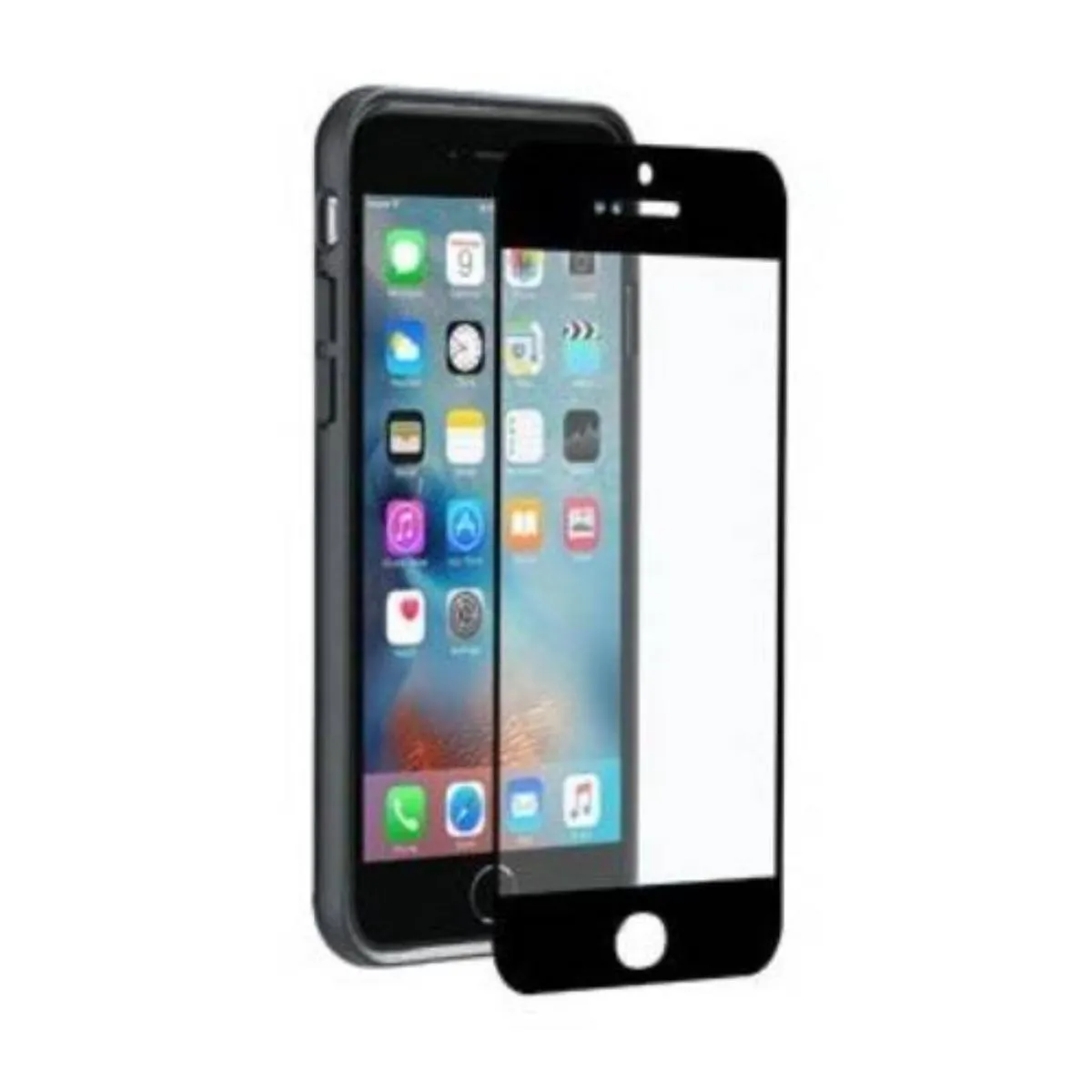Mw Noir Verre De Protection D'écran Pour Iphone 6/6S Easy Glass Case Friendly
