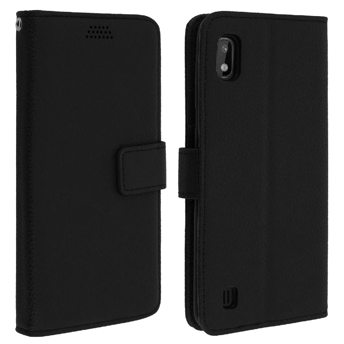 Avizar Noir Housse Pour Samsung Galaxy A10 Étui Portefeuille Porte-Carte Support Vidéo