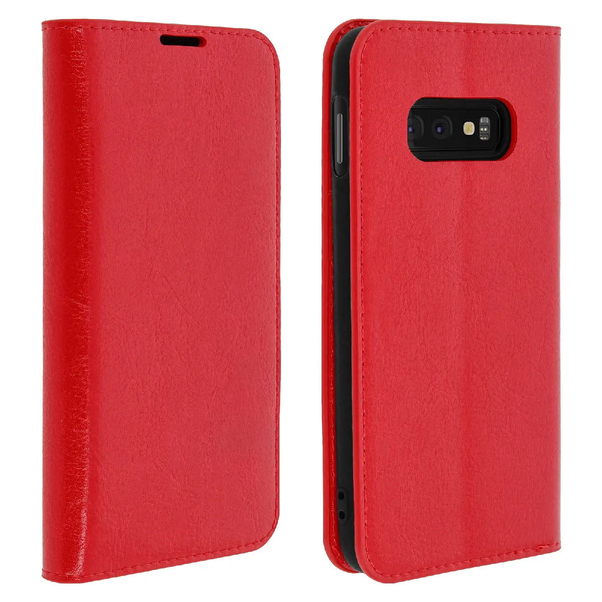 Avizar Rouge Etui Pour Samsung Galaxy S10e Housse Folio Cuir Support Vidéo - Image 3