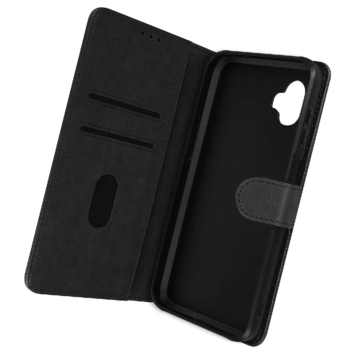Avizar Noir Housse Pour Samsung Galaxy Xcover 6 Pro Clapet Portefeuille Fonction Support Vidéo