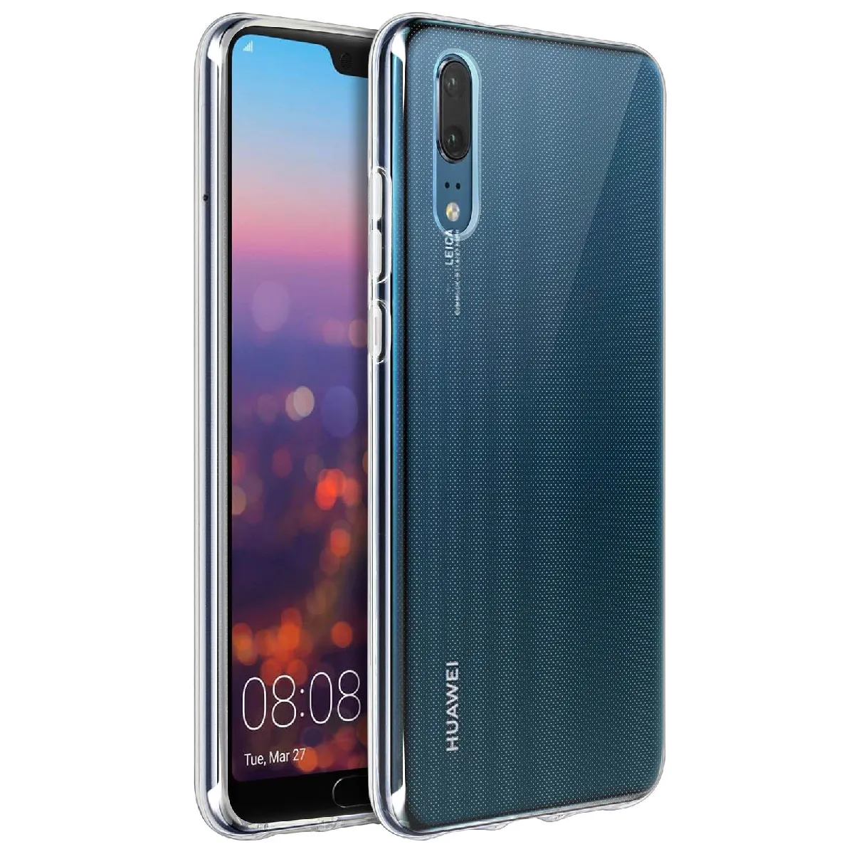 Avizar Coque Huawei P20 Protection Silicone Gel Souple Antirayures Transparent