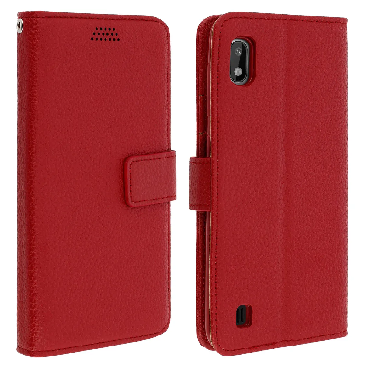Avizar Rouge Housse Pour Samsung Galaxy A10 Étui Pour Huawei Folio Soft Touch Support Vidéo