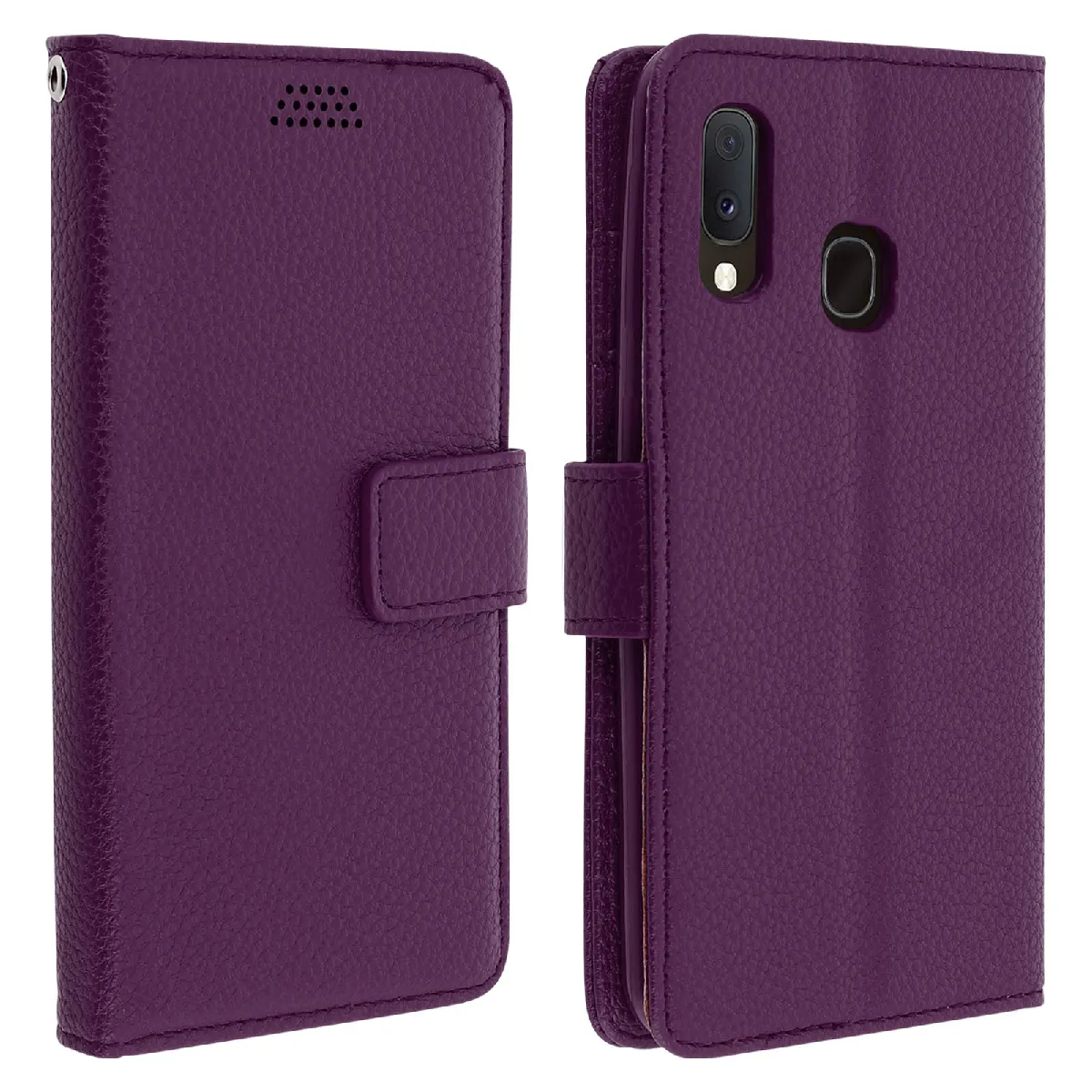 Avizar Violet Housse Pour Samsung Galaxy A20e Etui Folio Soft Touch Support Vidéo - Image 2