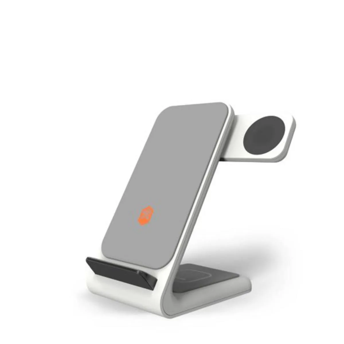 STM Support de Charge Sans fil Qi ChargeTree Swing avec Trois Voyants Lumineux STM Blanc