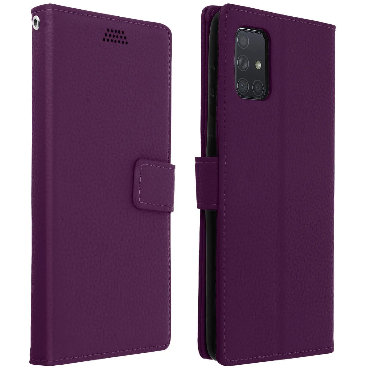 Avizar Violet Housse Pour Samsung Galaxy A51 Étui Porte Carte Support Vidéo Et Dragonne - Neuf - Image 2