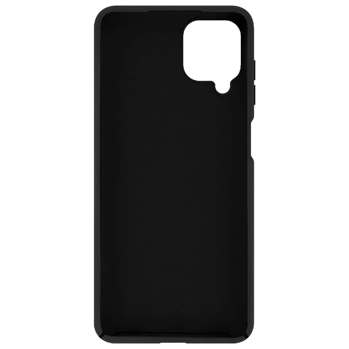 Avizar Noir Coque Pour Samsung Galaxy A12 Silicone Souple Finition Soft Touch