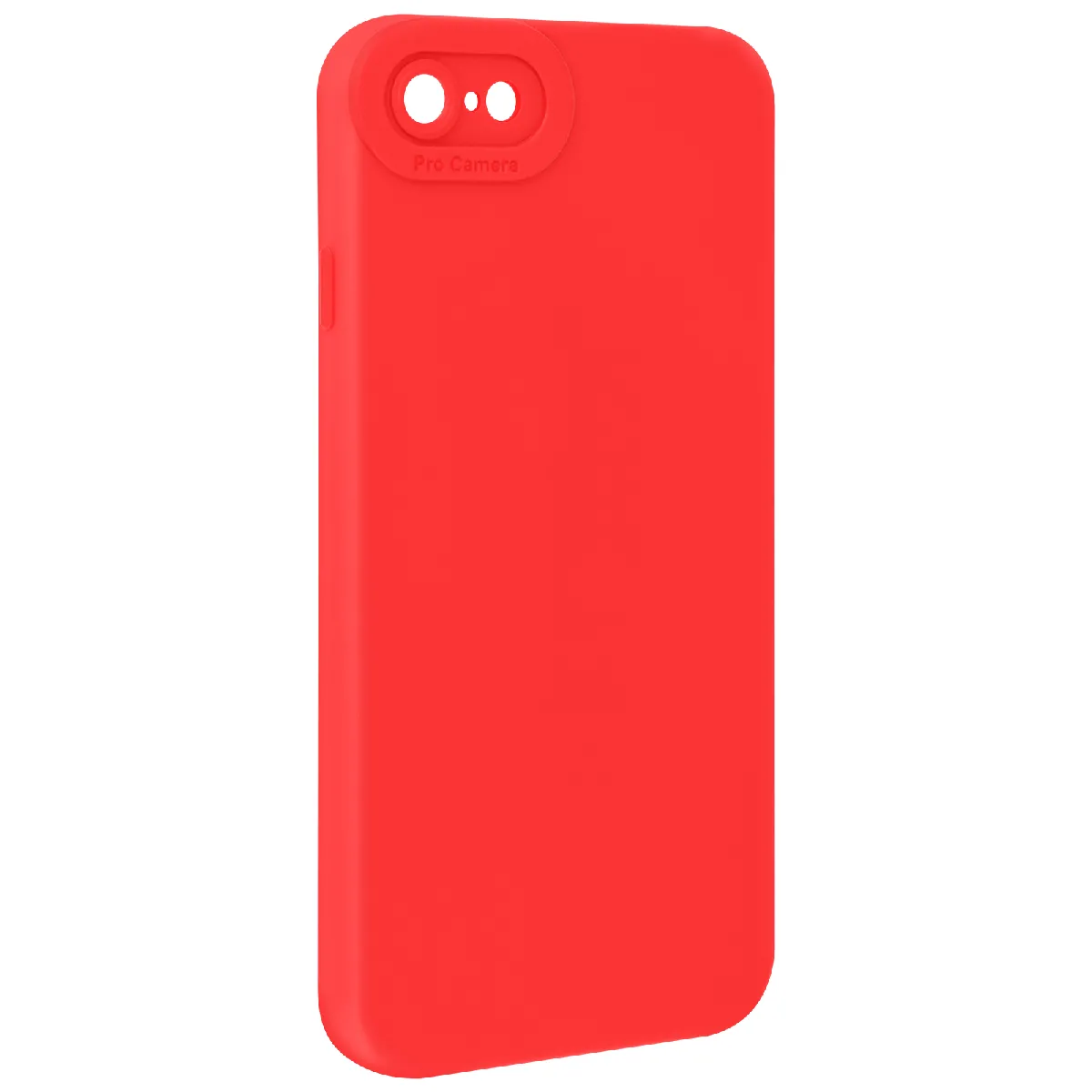 Avizar Rouge Coque Pour Iphone 7 / 8 / Se 2020 / Se 2022 Silicone Protection Caméra