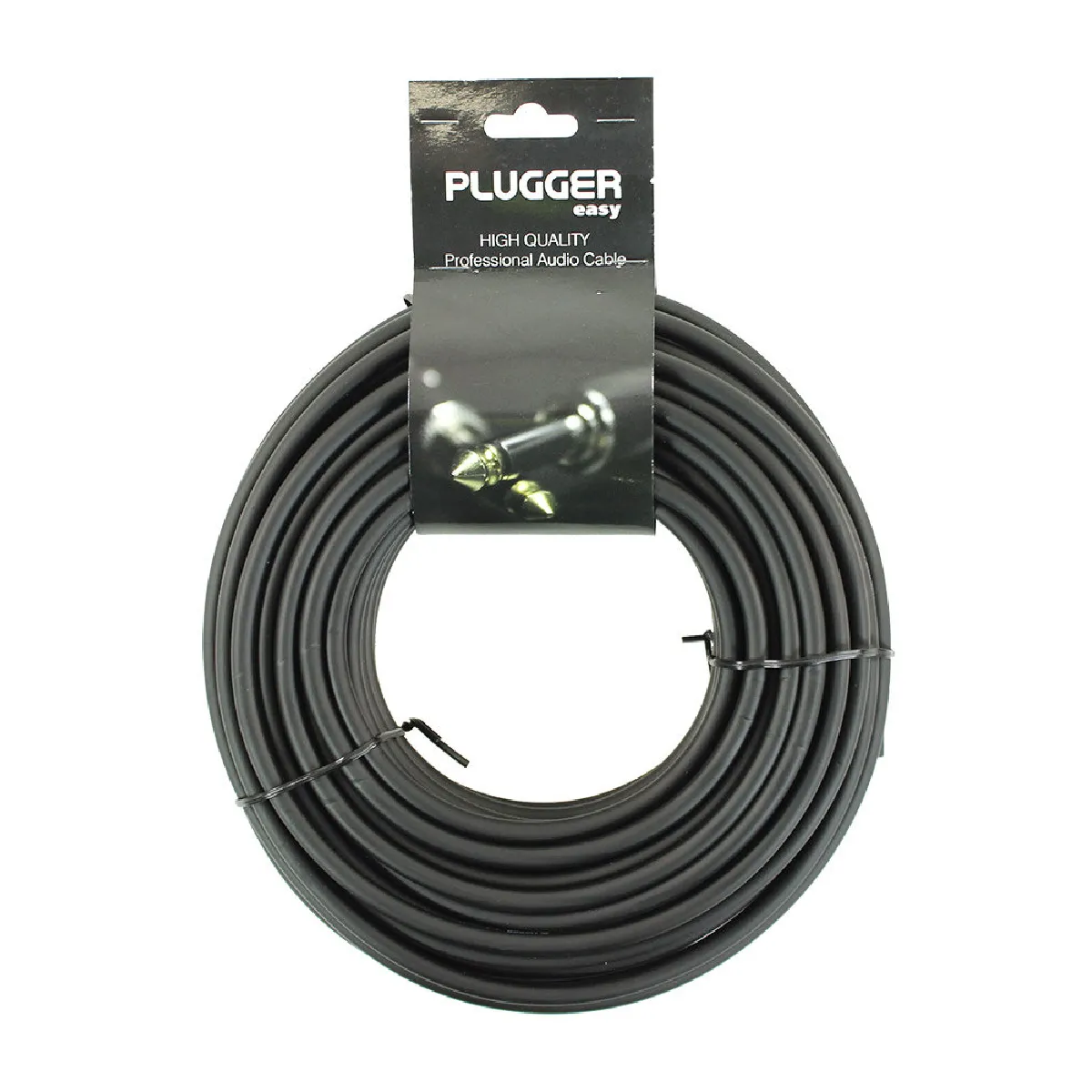 Plugger Noir Câble D'enceinte En Bobine Easy - 20 M