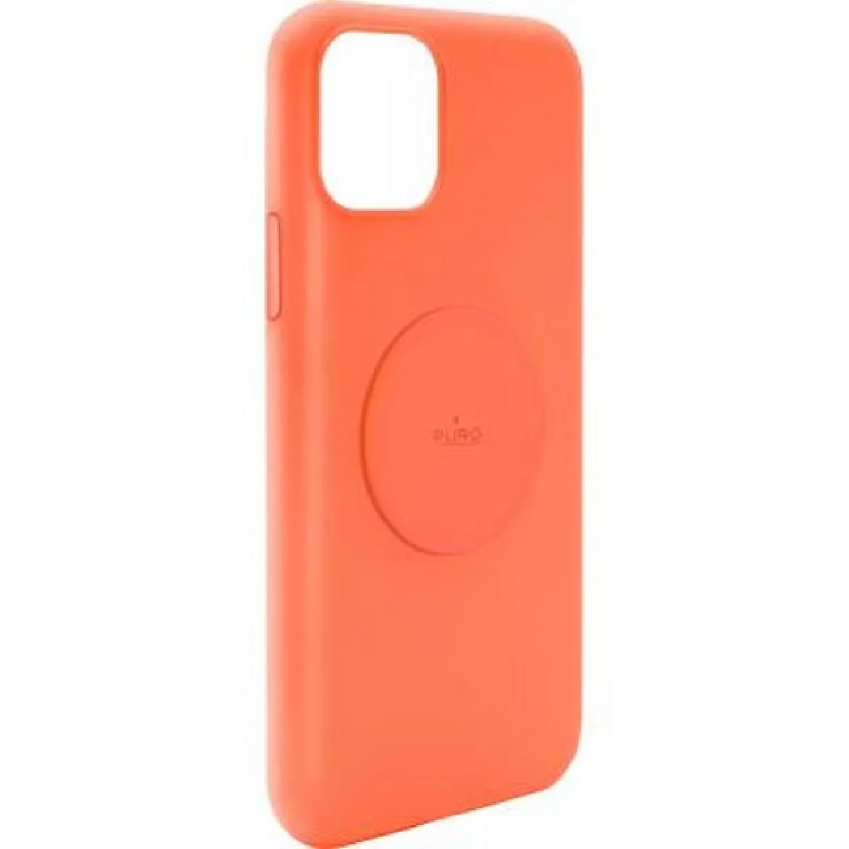 Puro Coque Silicone Icon aimantée Orange Fluo pour iPhone 11 Puro
