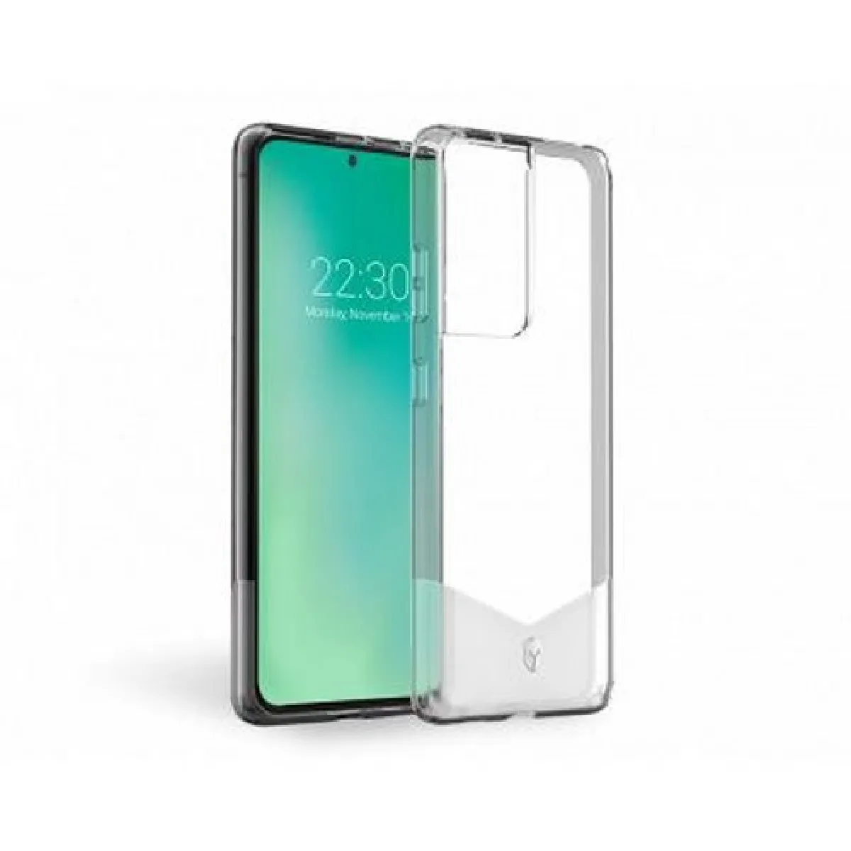 FORCE  Case Coque Renforc&eacute;e pour Samsung Galaxy S21 Ultra 5G PURE Transparent