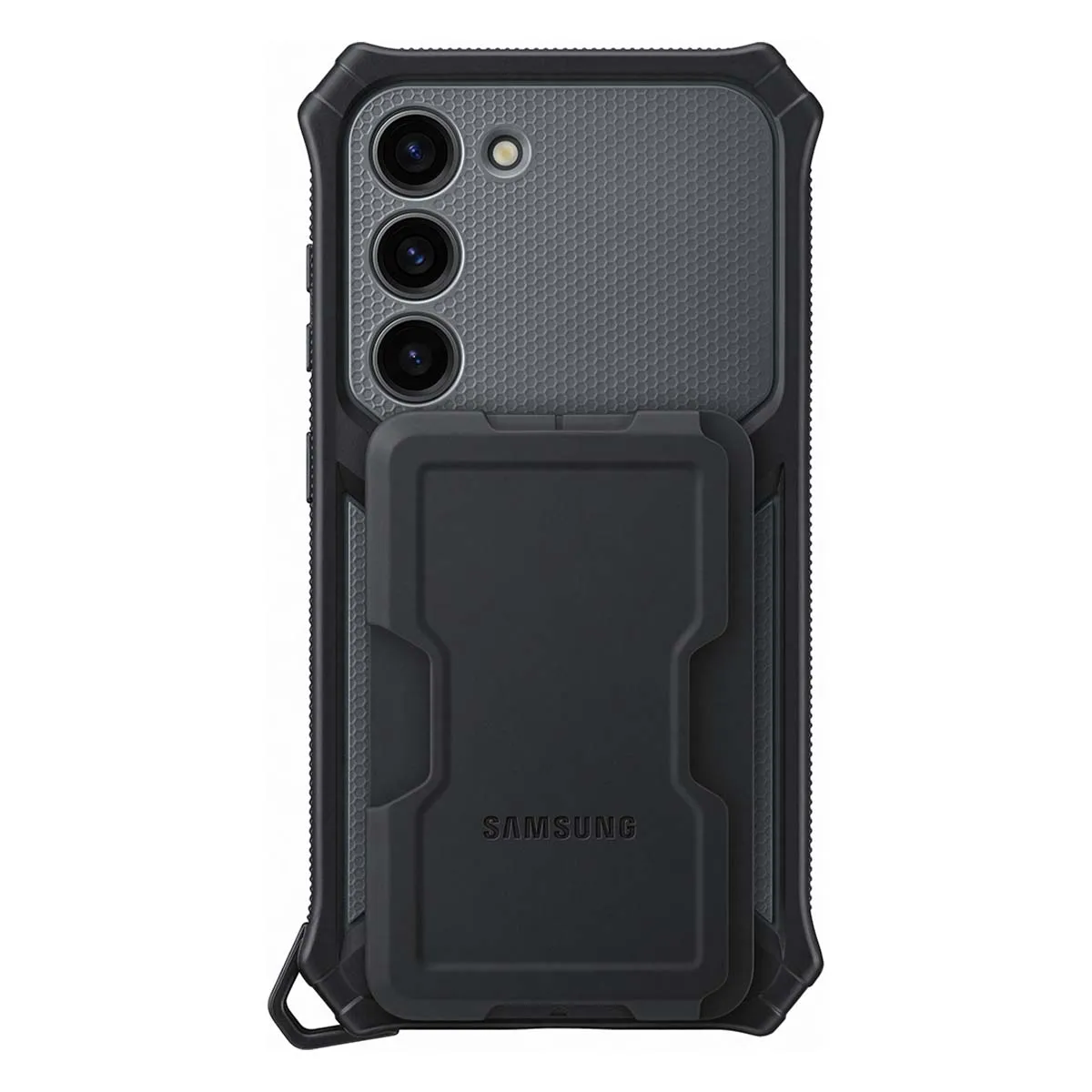 Coque S23 Renforcee support amovible Gri