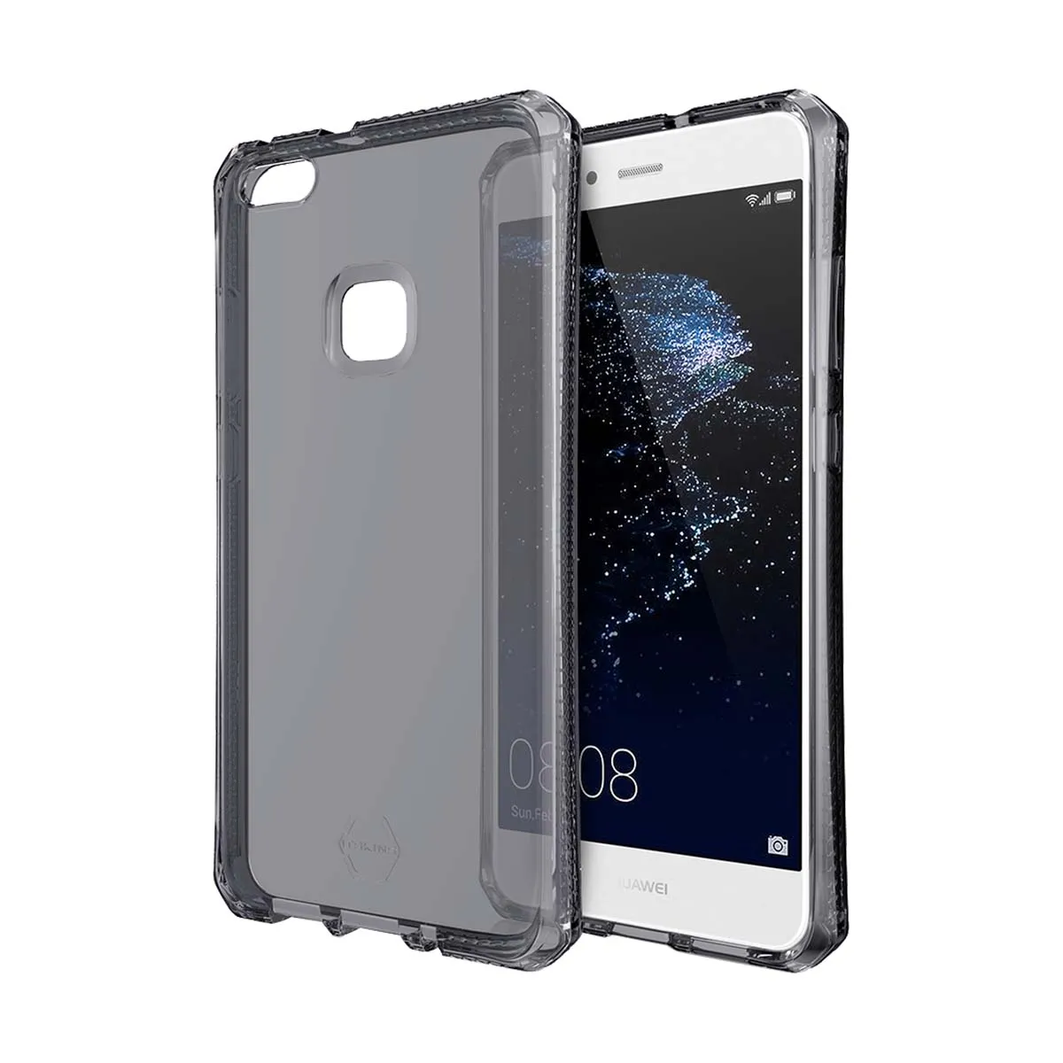 Itskins Noir Coque Pour Huawei P10 Lite Renforcée Modèle Spectrum Clear 3M Transparent