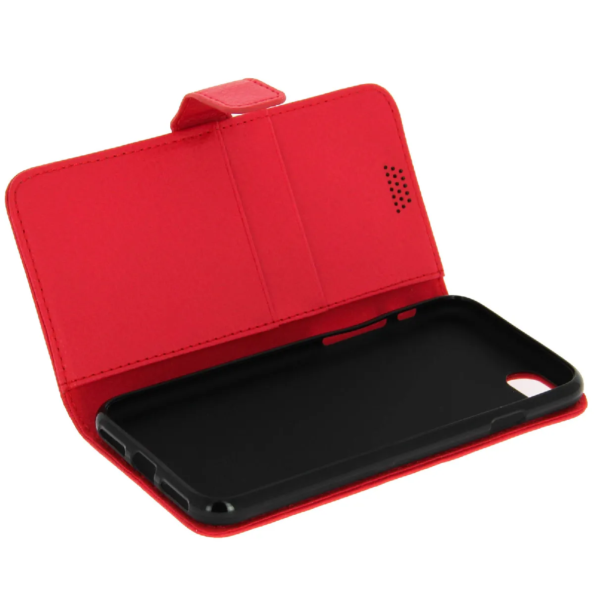 Avizar Rouge Étui Portefeuille À Clapet Apple Iphone Se 2022 / 2020 Et 8 / 7