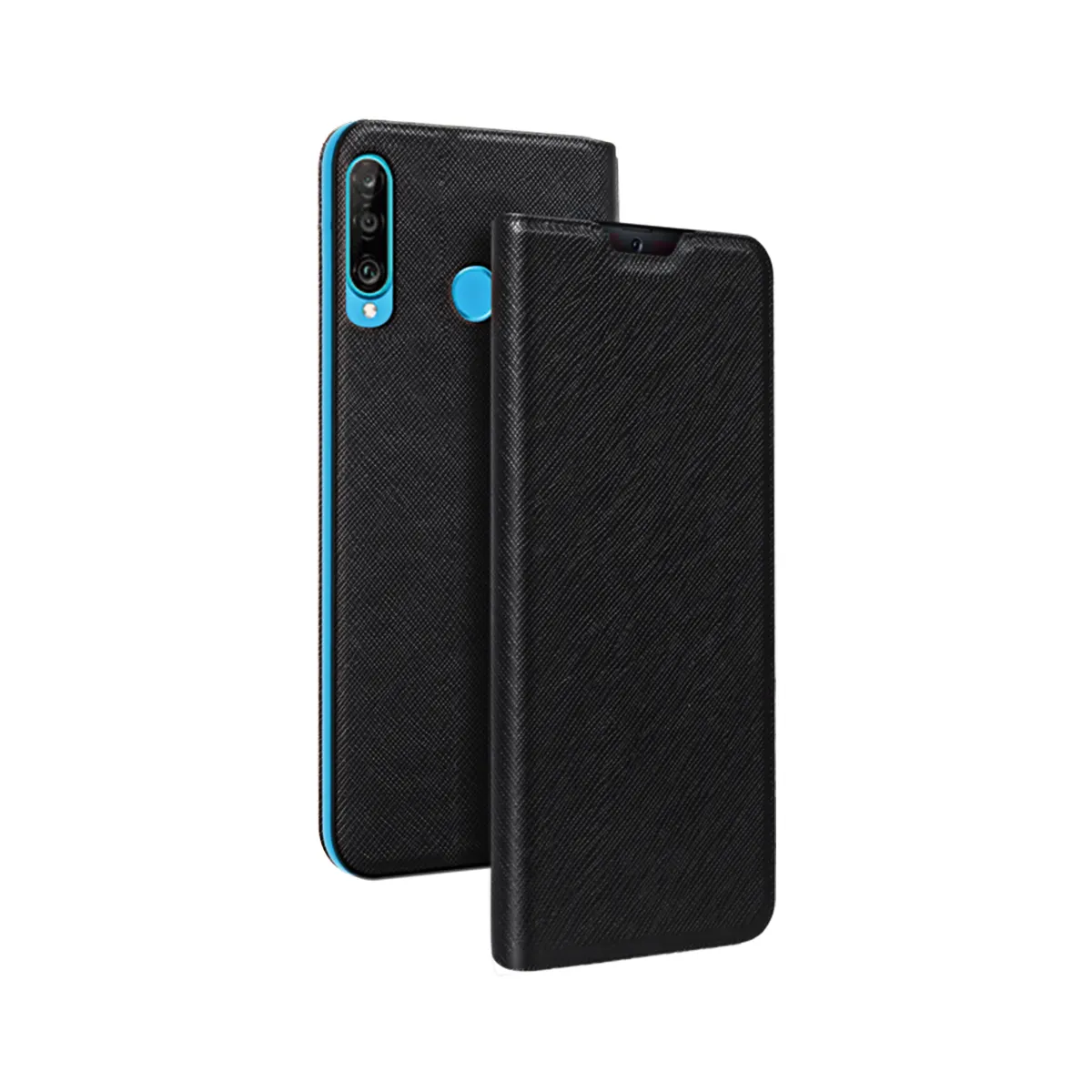 Bigben Noir Connected Étui De Protection Pour Huawei P30 Lite Folio