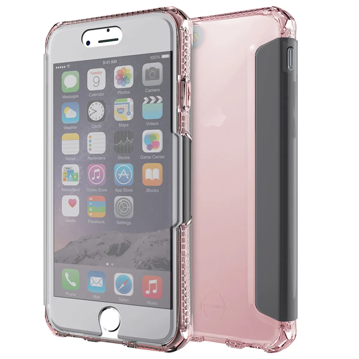 Itskins Rose Étui Pour Iphone Se 2020 / 8 / 7 / 6S / 6 Folio Renforcé Spectra Antichocs