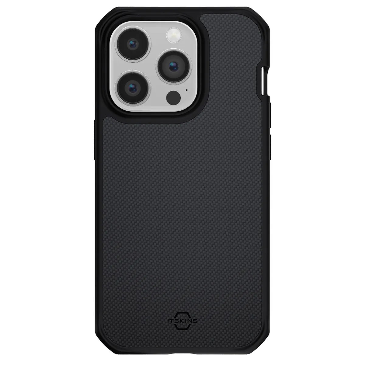 Itskins Noir Coque Pour Iphone 14 Pro Renforcée Ballistic Nylon R Compatible Magsafe