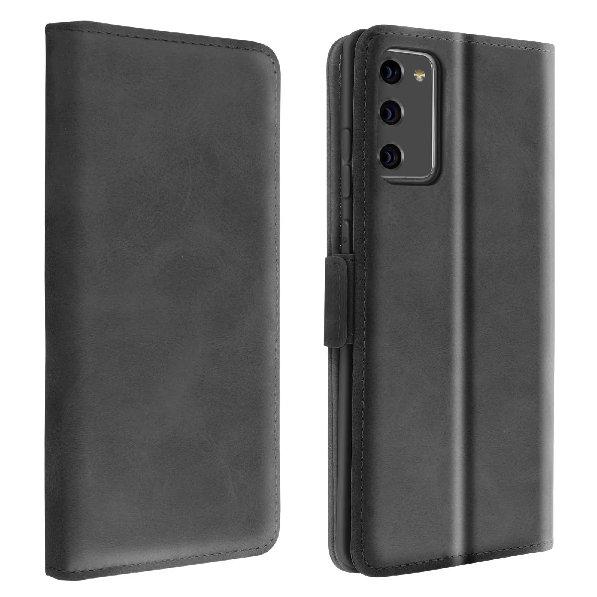 Avizar Noir Housse Pour Samsung Galaxy Note 20 Étui Folio Porte-Carte Fonction Support