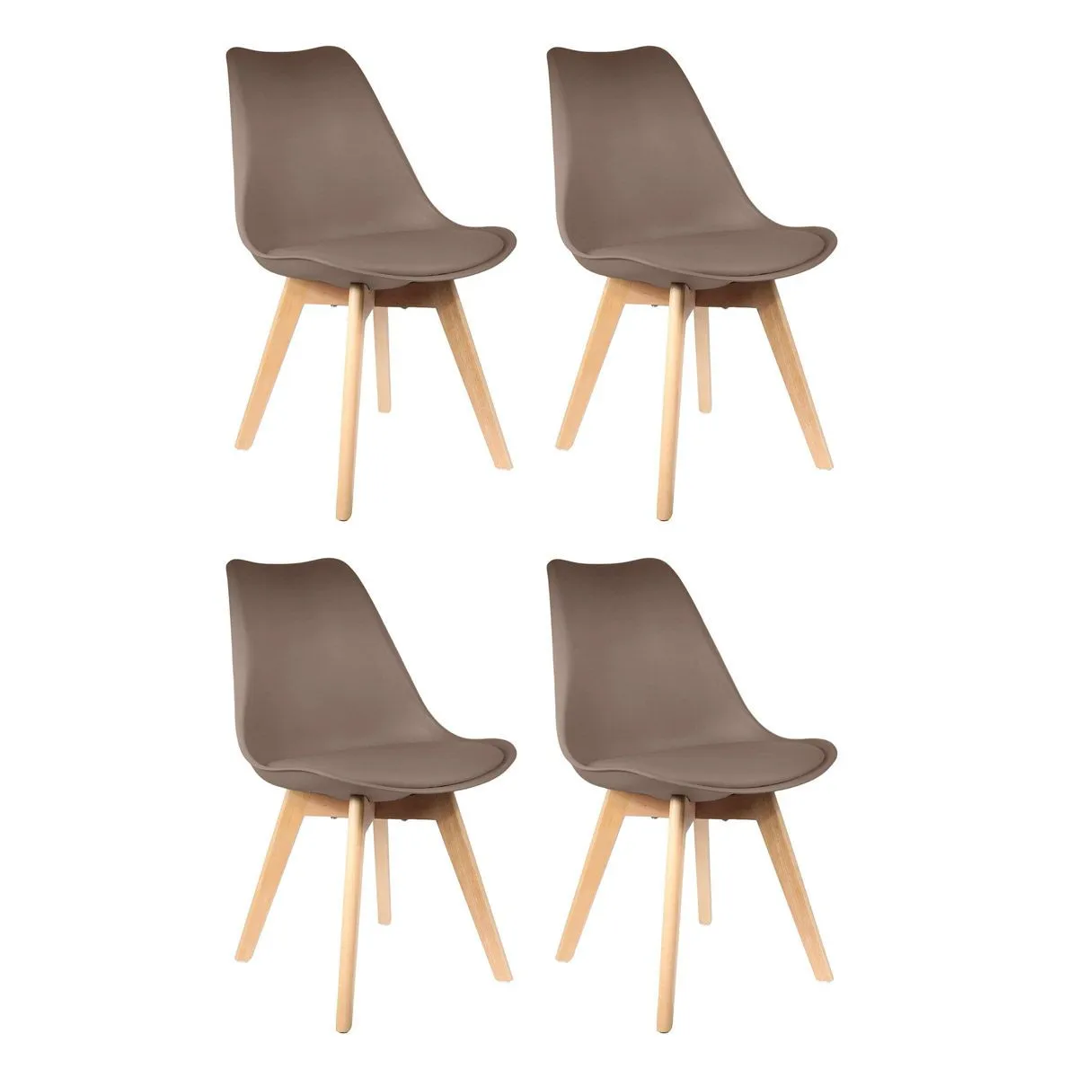 Lot de 4 Chaises Scandinave Coquil 81cm - vue 2