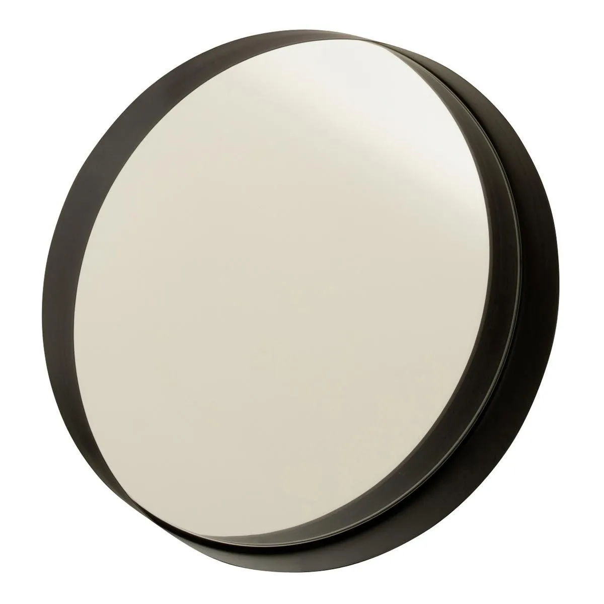 Miroir Mural Rond Déco Bord Métal 30cm